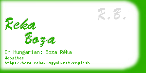 reka boza business card