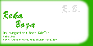 reka boza business card